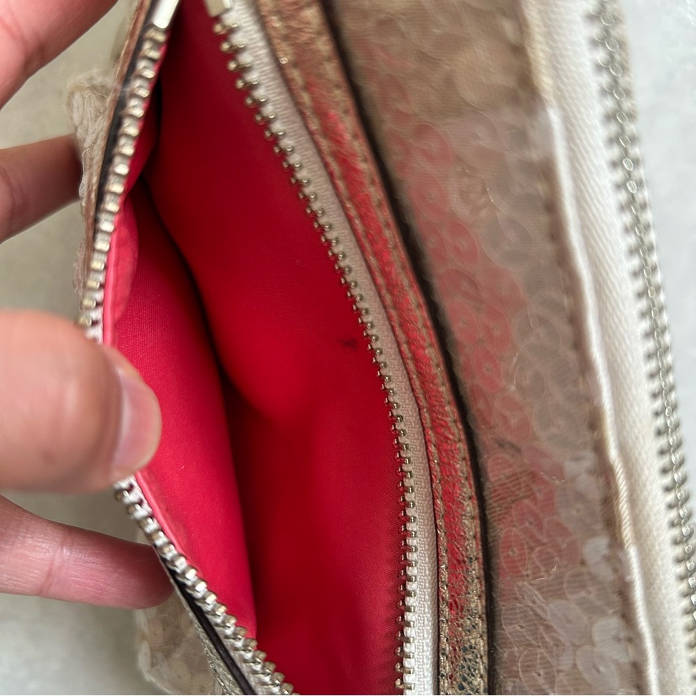 Coach Poppy sequin shoulder bag with gold leather trim - Picture 3 of 15